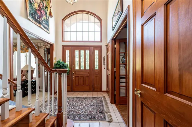 a view of an entryway with staircase