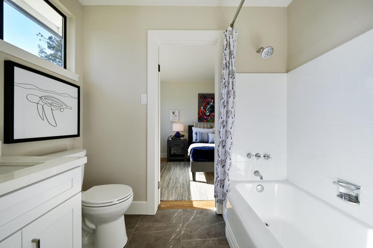 2135 Queens Lane San Mateo, CA 94402 - Photo 32 of 50 a bathroom with a toilet sink and bathtub