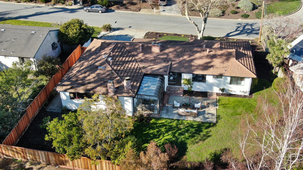2135 Queens Lane San Mateo, CA 94402 - Photo 49 of 50 an aerial view of a house with garden space and street view