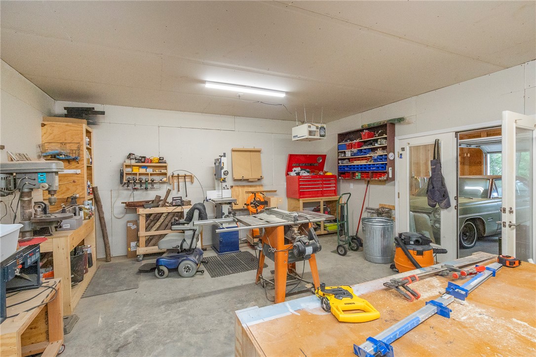 203 Oak Hollow Pendleton, SC 29670 - Photo 48 of 50 A dedicated workshop area with robust equipment and ample storage for tools and projects.