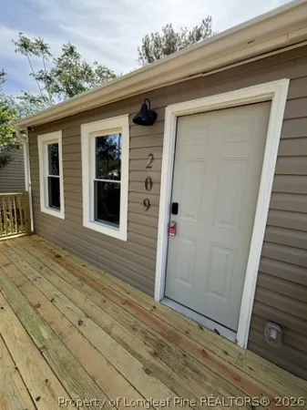 a view of front door