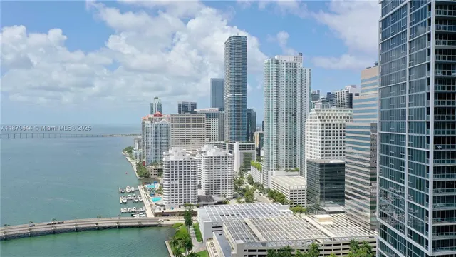 a view of a city with tall buildings