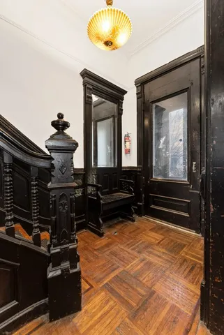 a view of an empty room and window