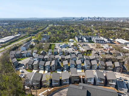 an aerial view of a city