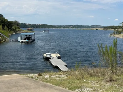 a view of a lake with a mountain