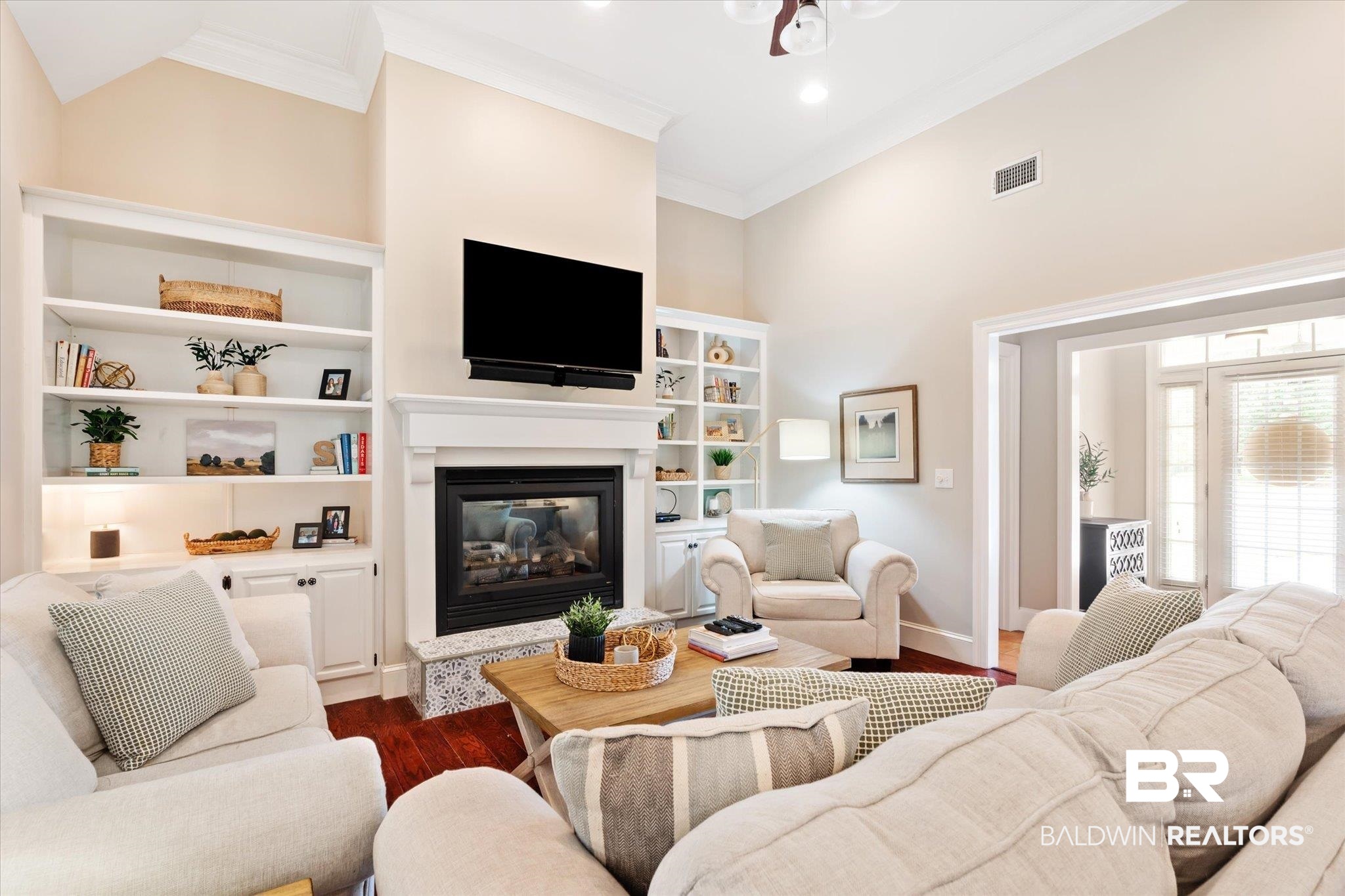 30648 Pine Court Daphne, AL 36527 - Photo 4 of 30 Living room featuring crown molding and hardwood / wood-style flooring