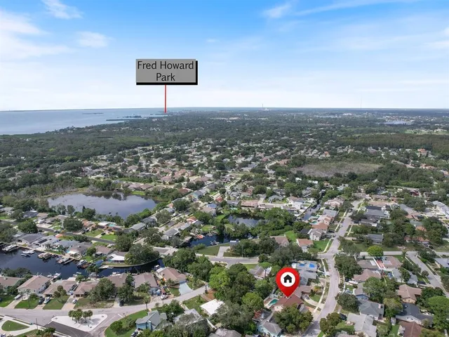 an aerial view of a city