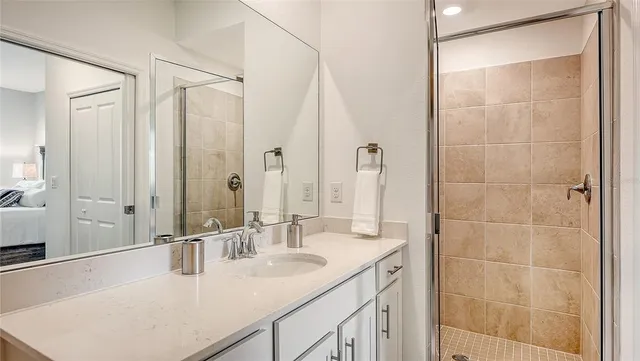 a view of a lake with a big yard