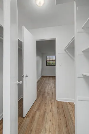 a bathroom with a shower and a toilet