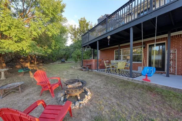 an outdoor space with garden