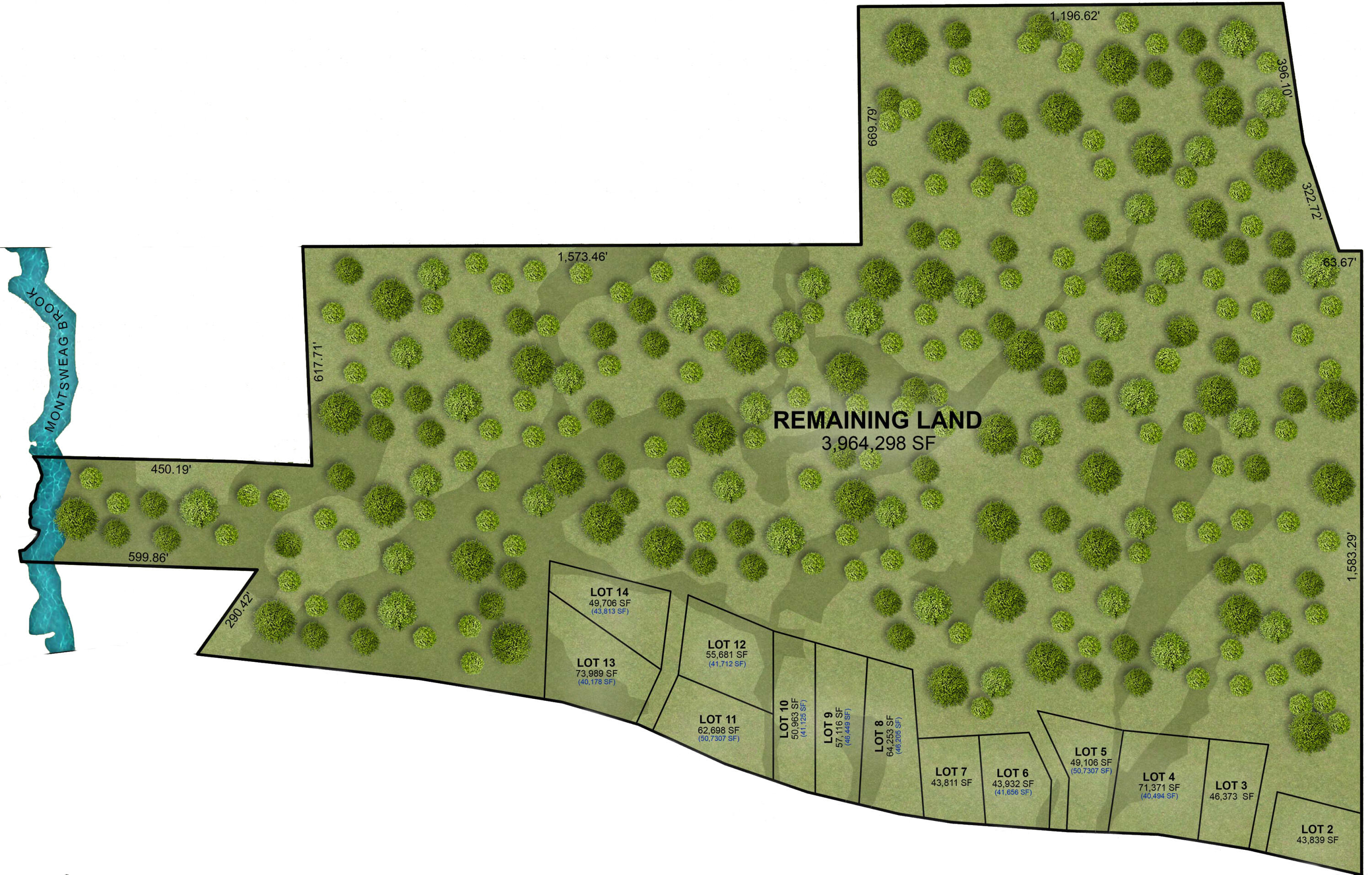 Lot 9 Foye Road Wiscasset, ME 04578 - Photo 7 of 27 Montsweag Lot Plan - White Background (2