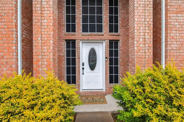 a front view of a building