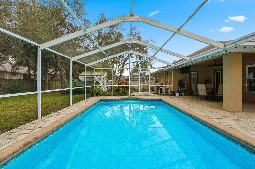 204 Planter Road Spring Hill, FL 34606 - Photo 36 of 45 a view of a backyard with a swimming pool