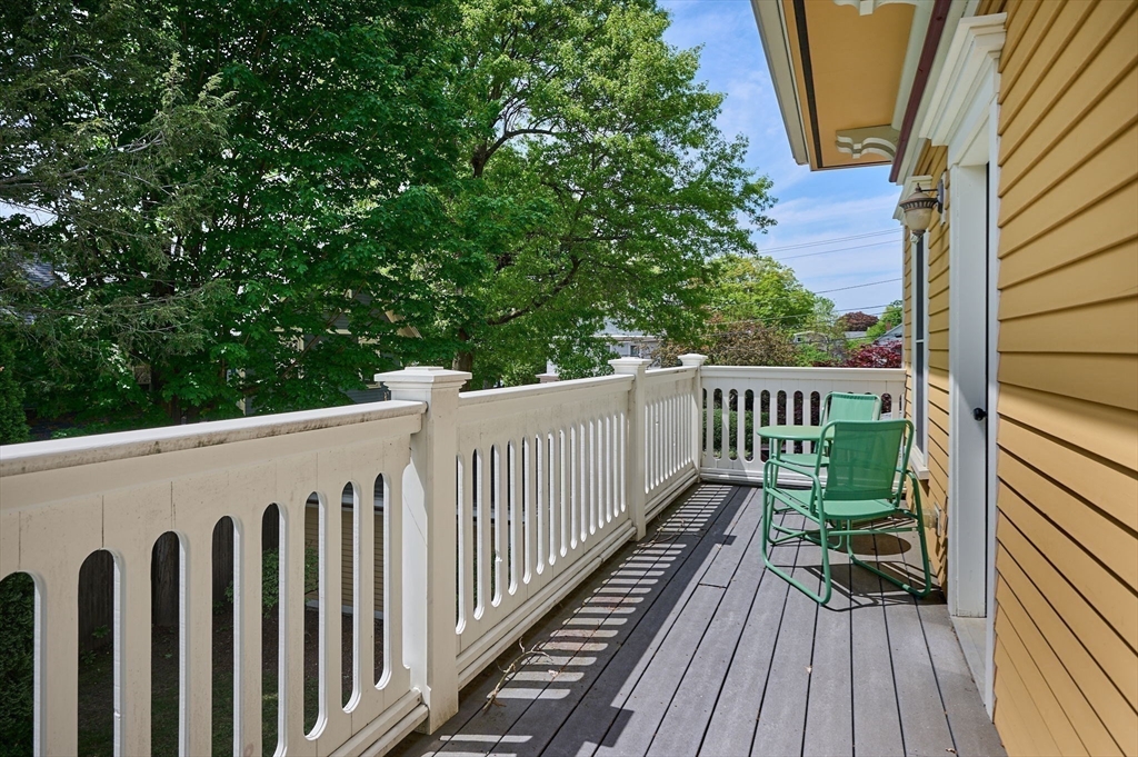 25 Union Street, Unit 2 Northampton, MA 01060 - Photo 24 of 38 a view of a wooden balcony and yard