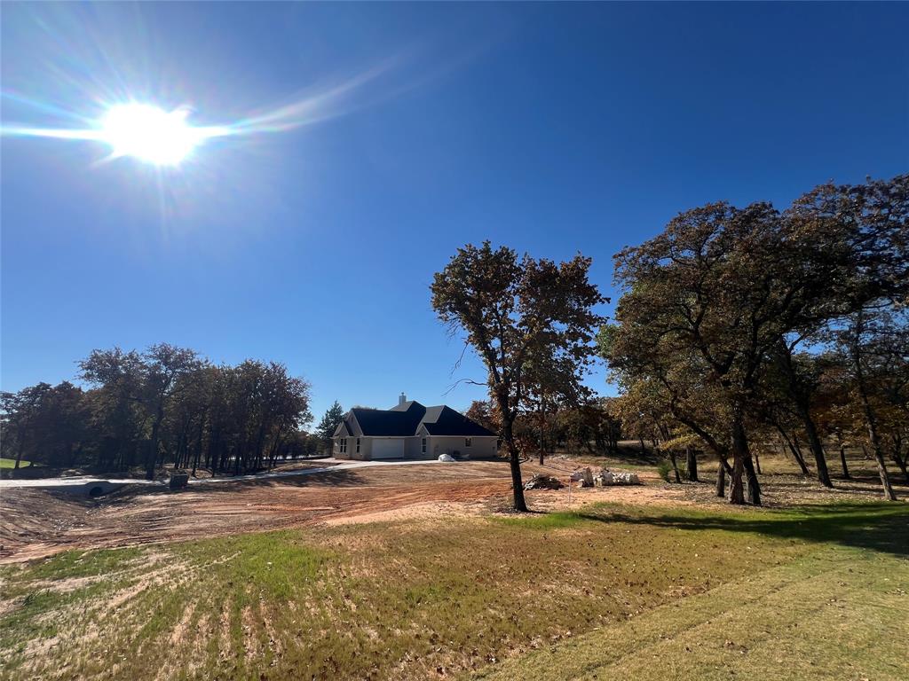 1053 Llano Way Poolville, TX 76487 - Photo 26 of 26 a view of a yard with swimming pool and trees
