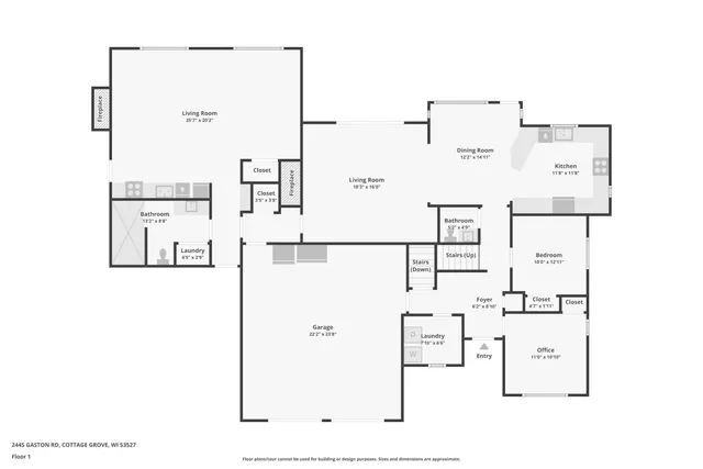 $697,000 | 2445 East Gaston Road, Cottage Grove, WI 53527