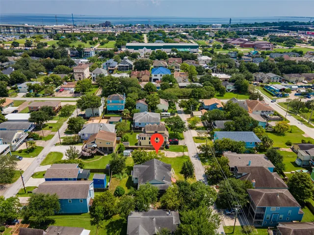 an aerial view of multiple house