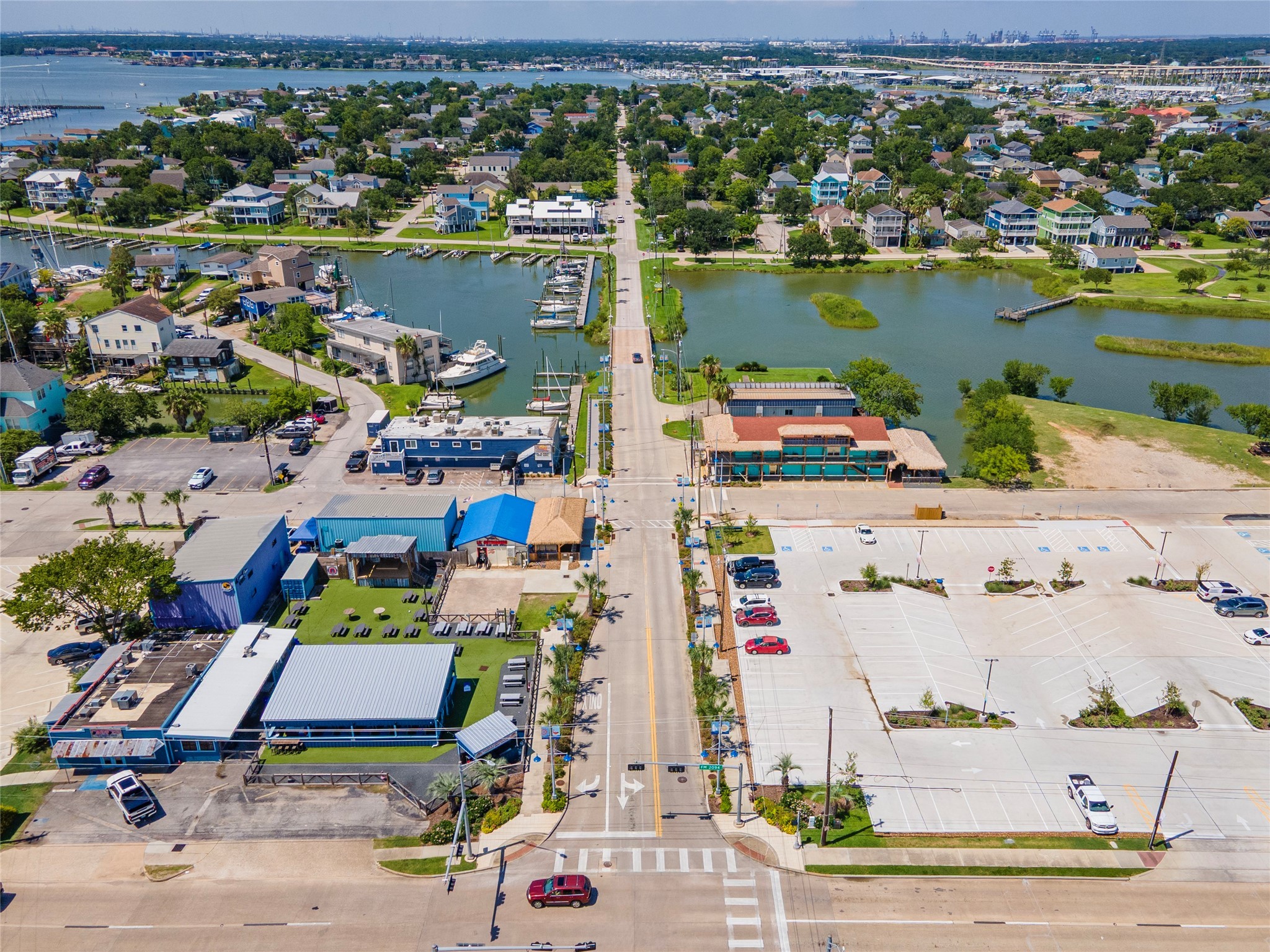 822 Cedar Road Clear Lake Shores, TX 77565 - Photo 10 of 20 an aerial view of a houses with a lake view