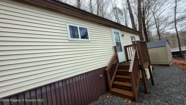 a view of a wooden deck