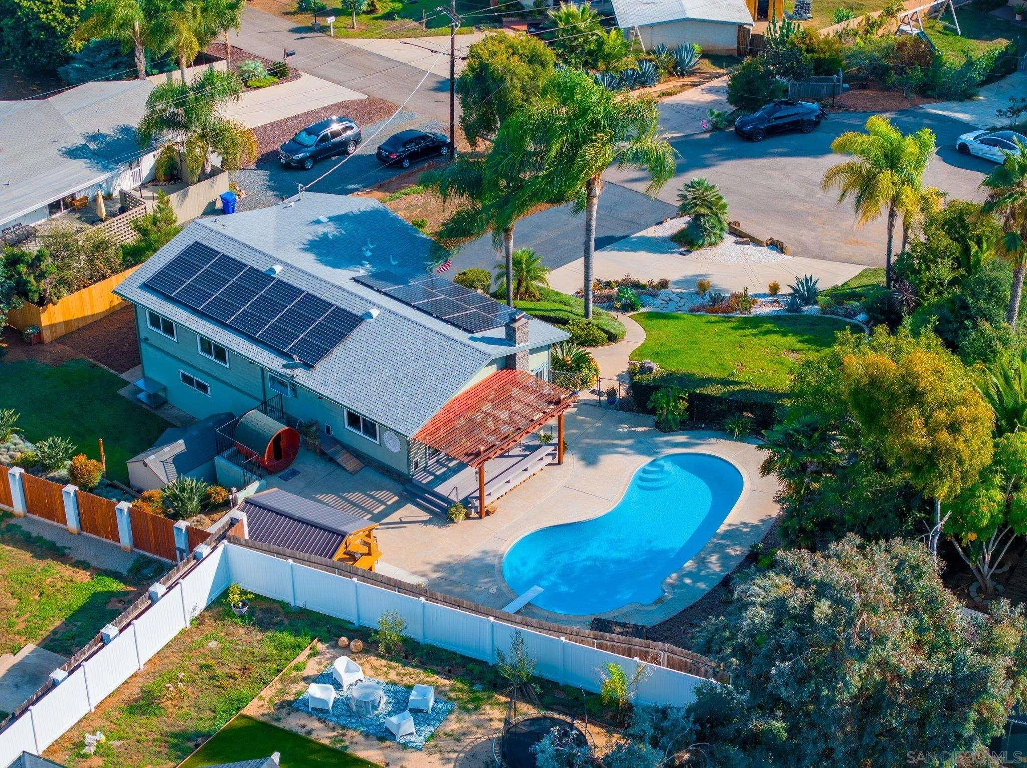 1217 Memory Lane Vista, CA 92084 - Photo 61 of 72 an aerial view of a house a garden and swimming pool