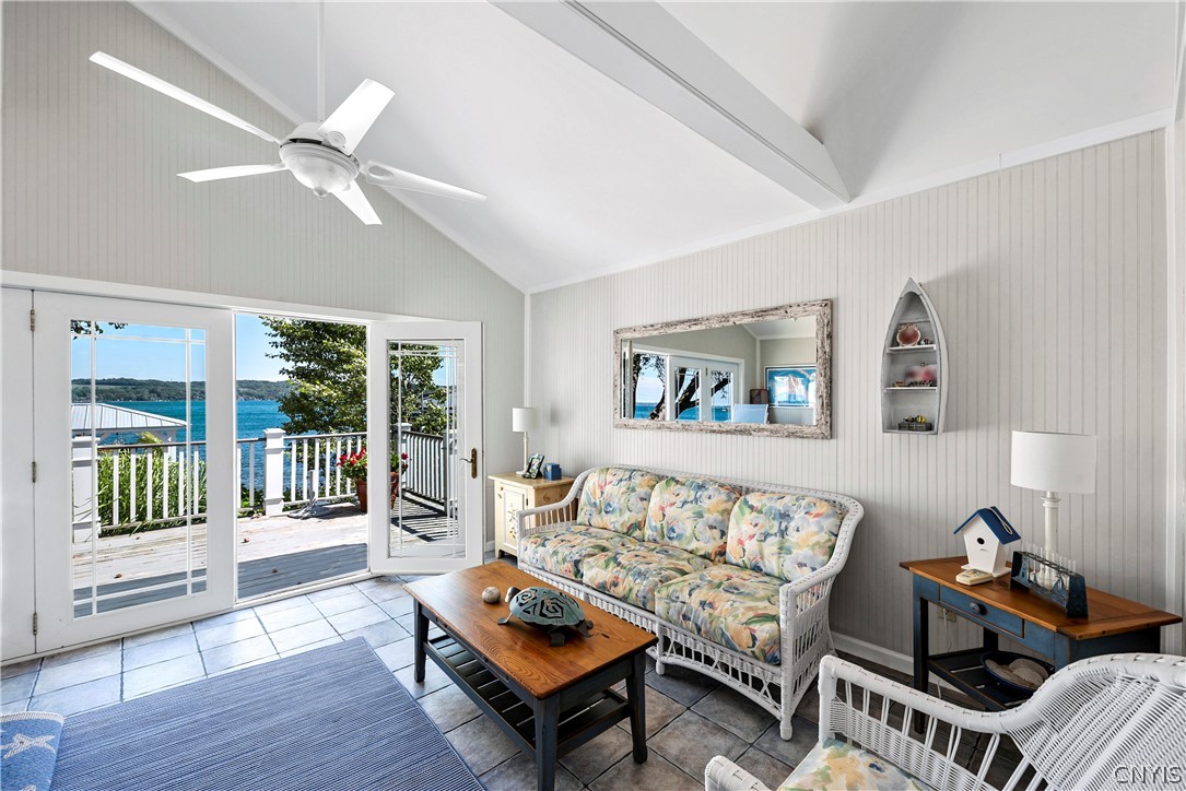 1818 West Lake Road Skaneateles, NY 13152 - Photo 47 of 47 Interior of living area of dockside cottage with a