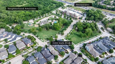 an aerial view of a house having outdoor space