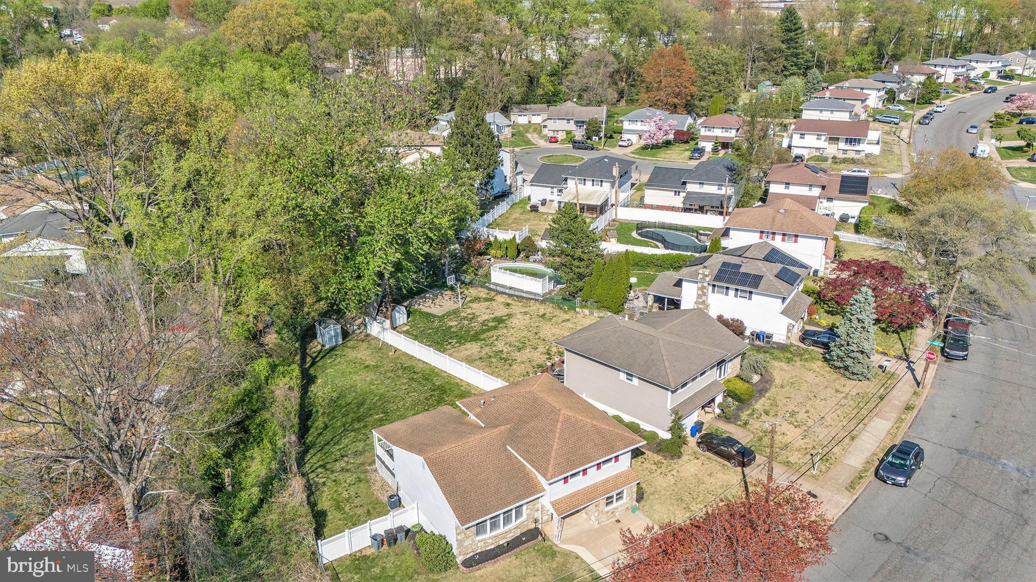 621 Kismet Road Philadelphia, PA 19115 - Photo 33 of 38 an aerial view of residential houses with outdoor space