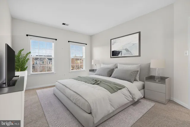 a view of a swimming pool and an outdoor space