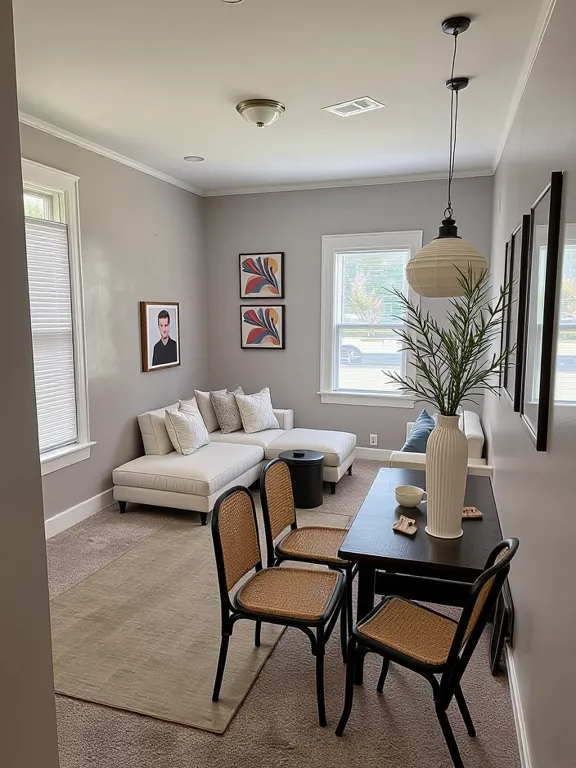 118 Wilcox Avenue Elgin, IL 60123 - Photo 13 of 29 a living room with furniture potted plant and a window