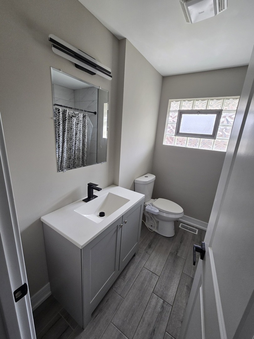 6024 Birmingham Street Chicago Ridge, IL 60415 - Photo 9 of 21 a bathroom with a sink mirror and toilet
