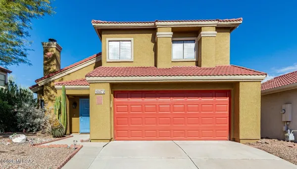 a front view of a house