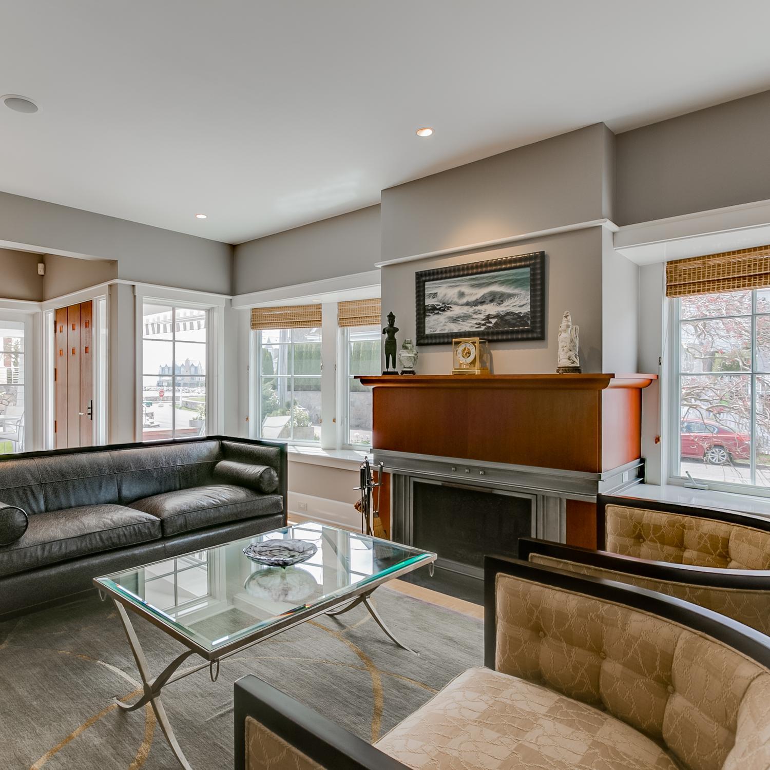 38 Nearwater Road Rowayton, CT 06853 - Photo 12 of 37 a living room with furniture and a fireplace