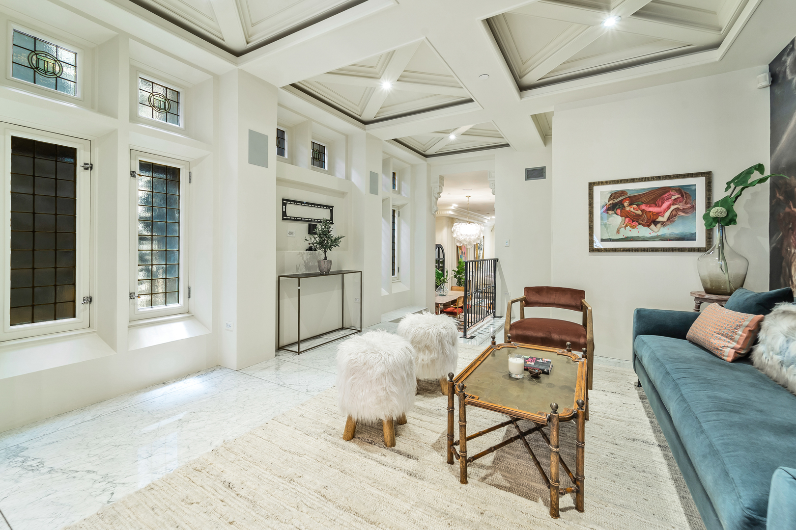 53 East Division Street Chicago, IL 60611 - Photo 15 of 79 a living room with furniture a rug and a window