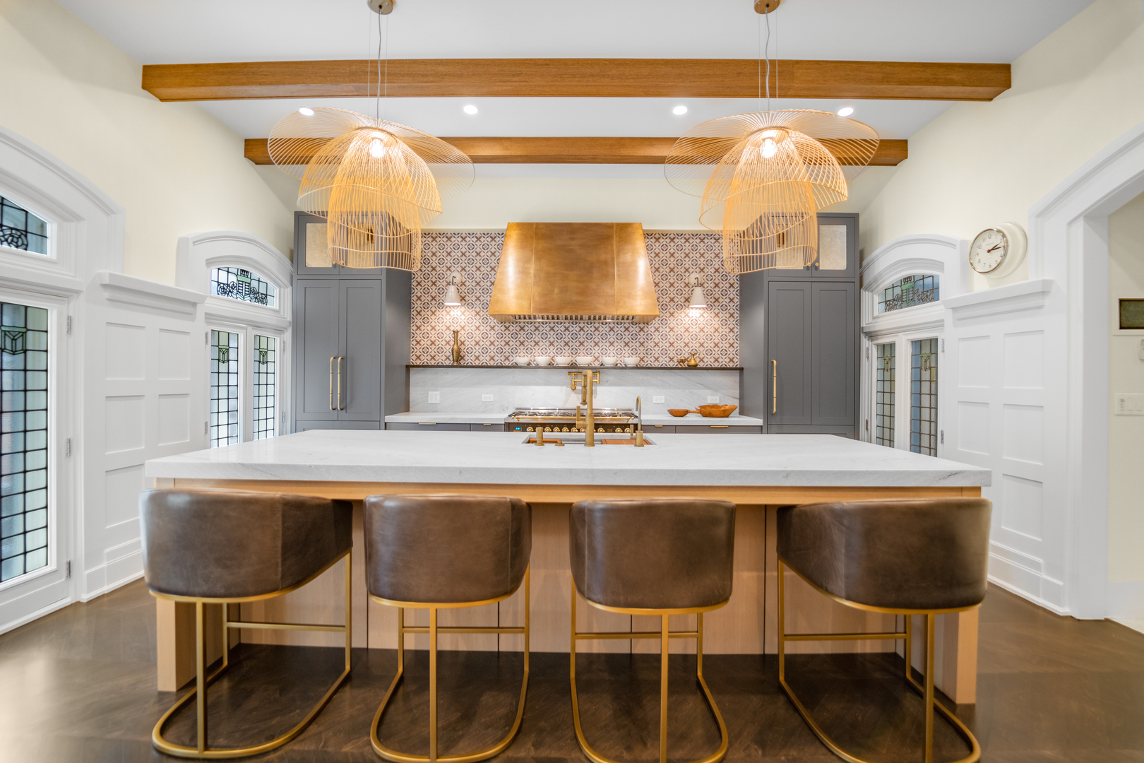 53 East Division Street Chicago, IL 60611 - Photo 20 of 79 a kitchen with a dining table chairs and a chandelier