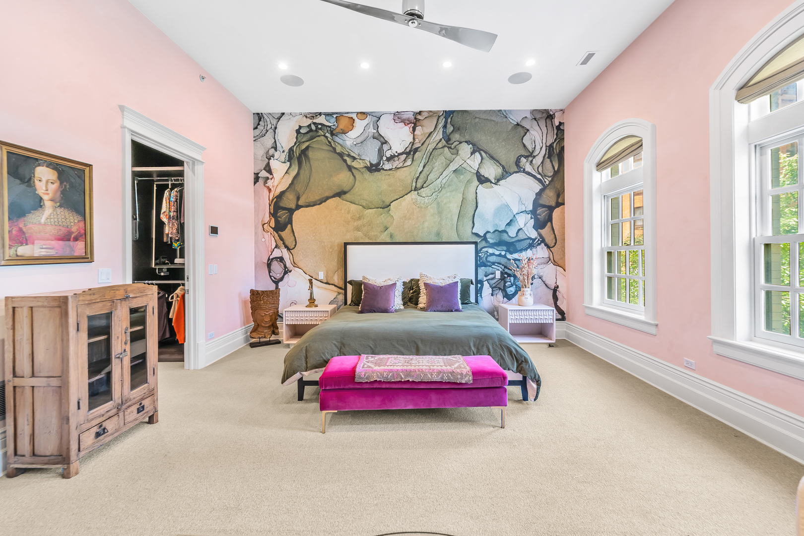 53 East Division Street Chicago, IL 60611 - Photo 27 of 79 a bath room with a bed furniture and a flat tv screen