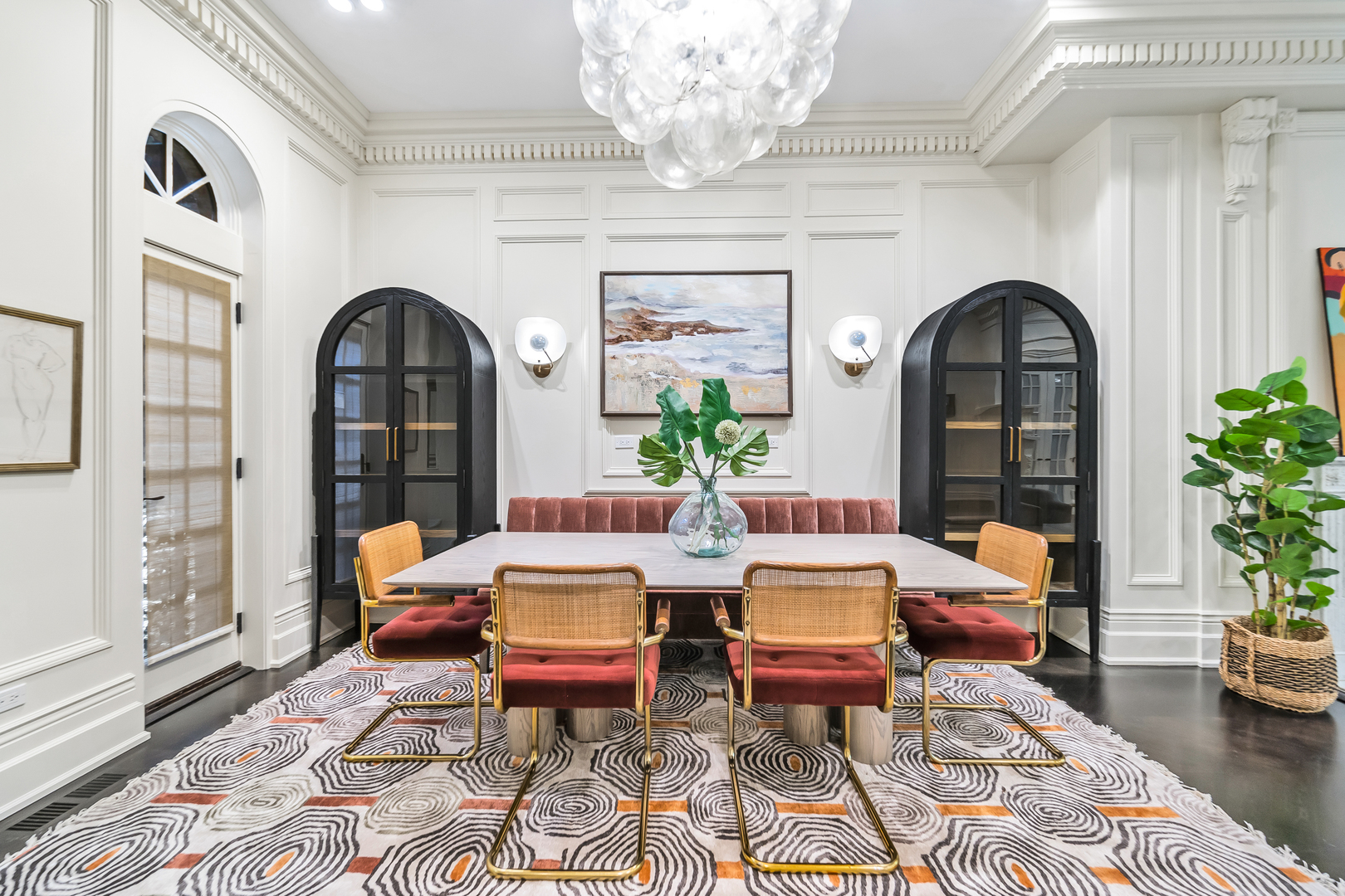 53 East Division Street Chicago, IL 60611 - Photo 7 of 79 a living room with fireplace furniture and a potted plant