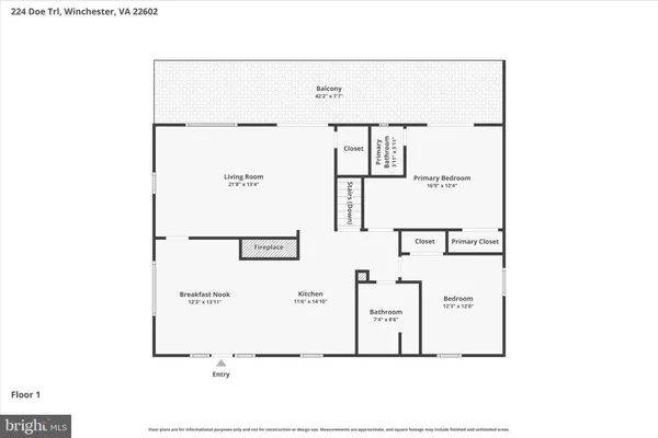 $349,900 | 224 Doe Trail, Winchester, VA 22602