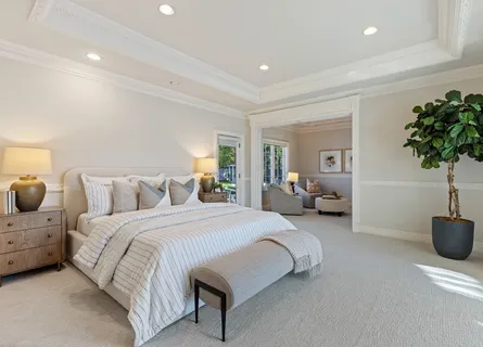 a view of closet area with empty racks