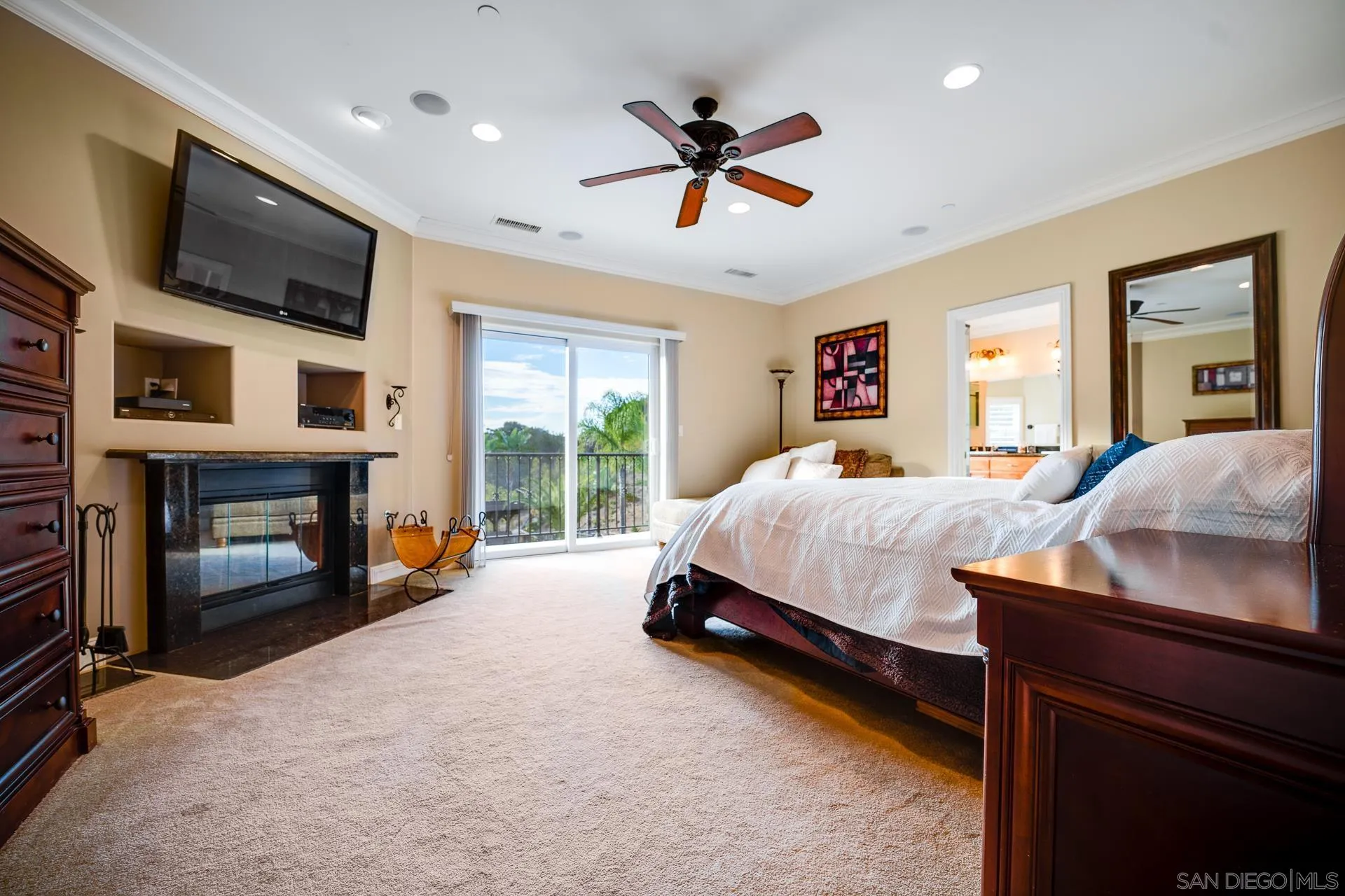 15380 Oak Canyon Road Poway, CA 92064 - Photo 18 of 52 a bed room with a bed and a television