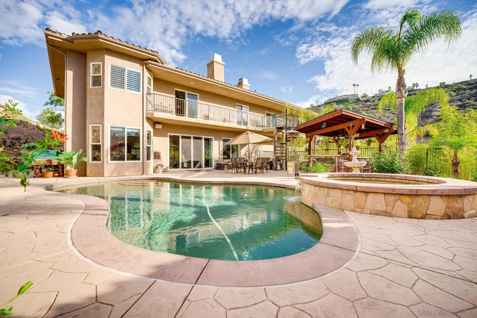 15380 Oak Canyon Road Poway, CA 92064 - Photo 29 of 52 a view of a swimming pool with a patio