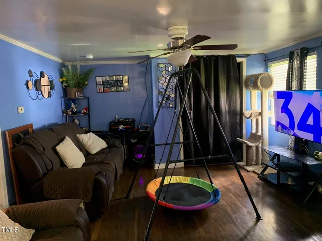 a room with gym equipment