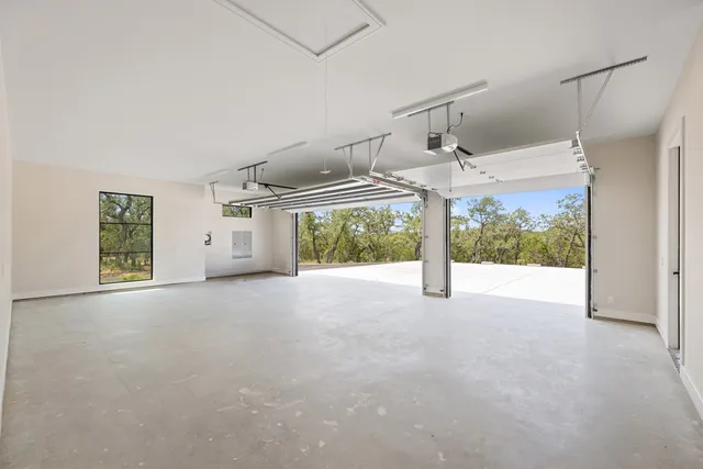a view of a indoor garage