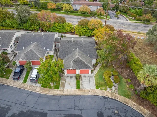 an aerial view of multiple house