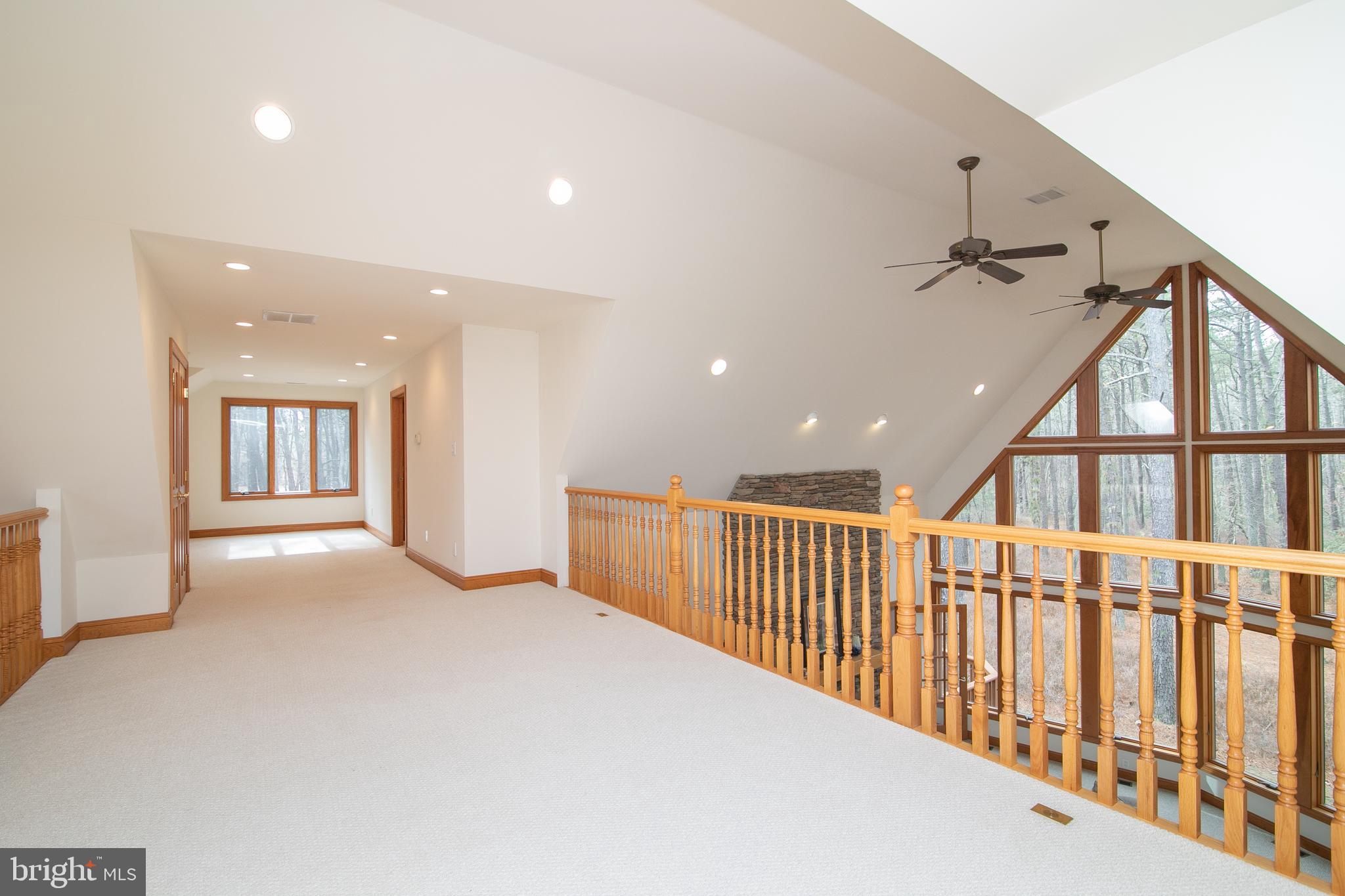 290 Hopewell Road Medford, NJ 08055 - Photo 39 of 64 Upstairs hallway with panoramic views to outside
