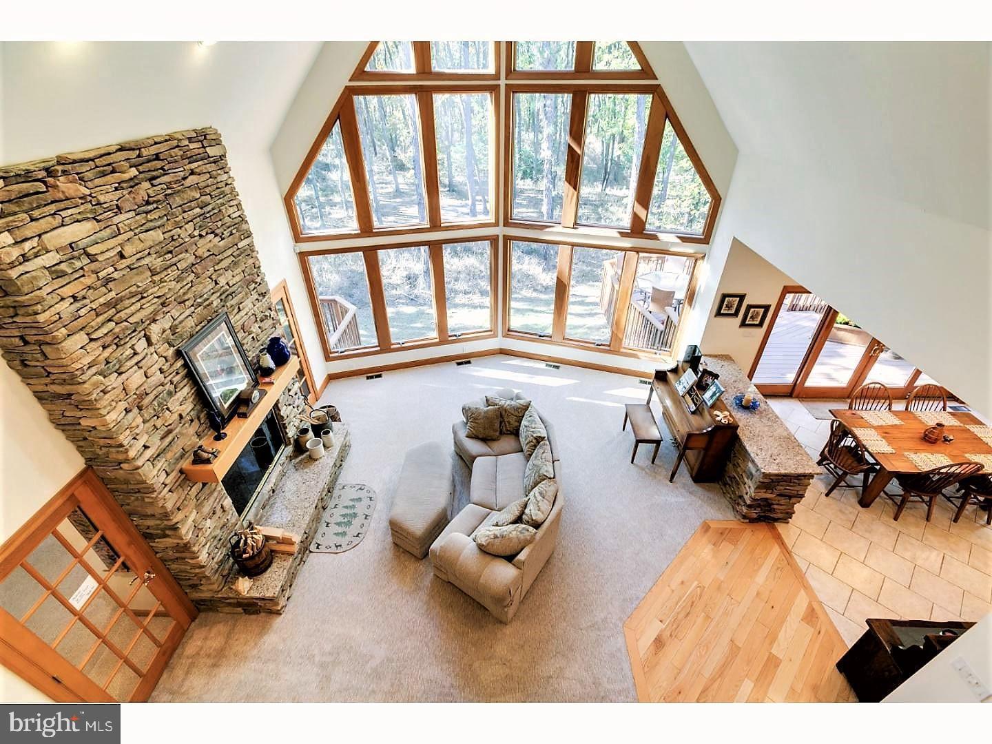290 Hopewell Road Medford, NJ 08055 - Photo 8 of 64 View below from the open balcony/Cathedral ceiling