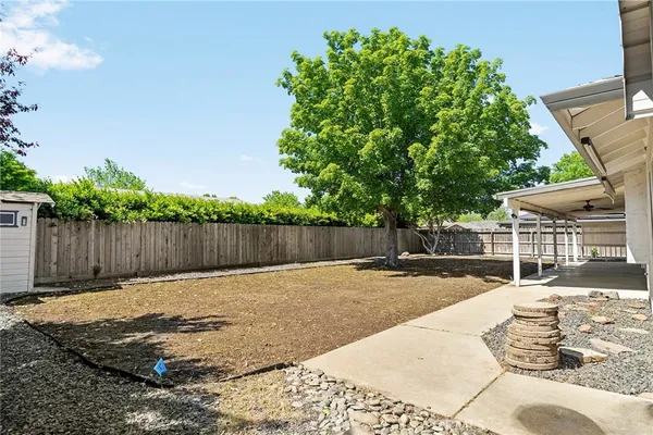 a backyard of a house