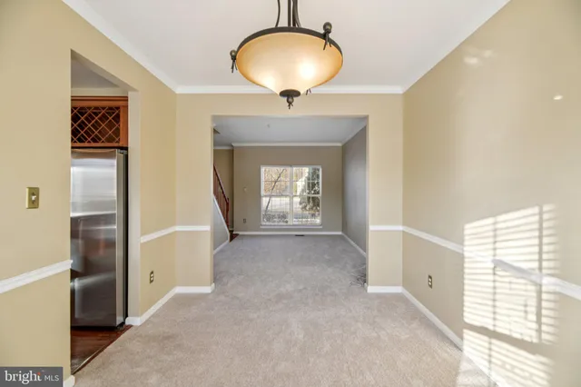 a view of a livingroom with a chandelier