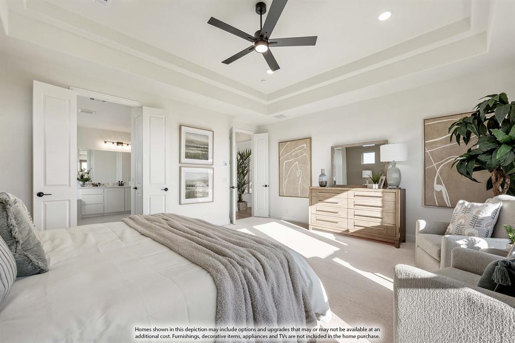 1145 Hitching Post Way Oak Point, TX 75068 - Photo 25 of 36 a bedroom with a large bed couch and a window