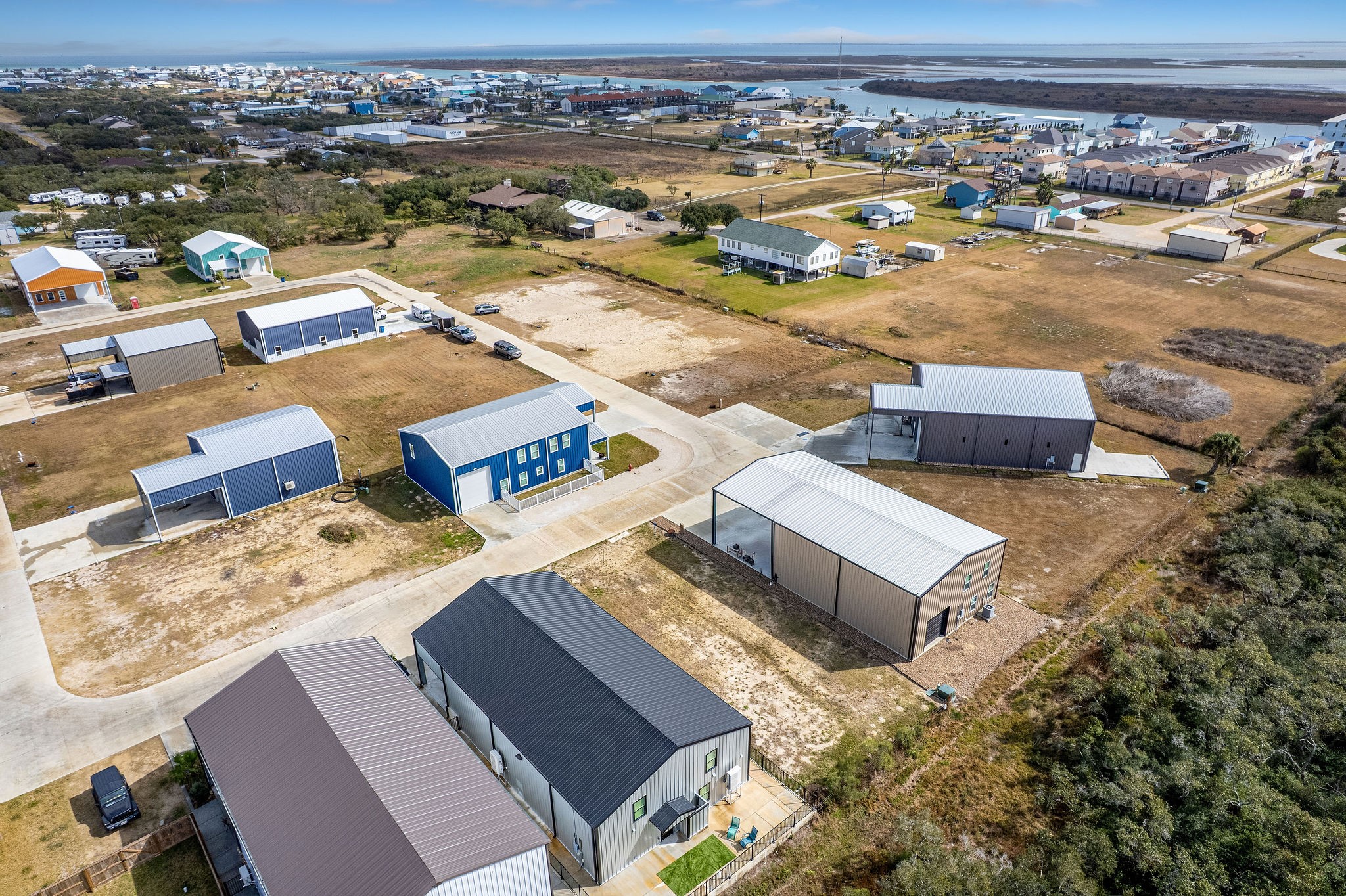 92 Cir Hook Port O'Connor, TX 77982 - Photo 8 of 10 Aerial View with proximity to the ICW