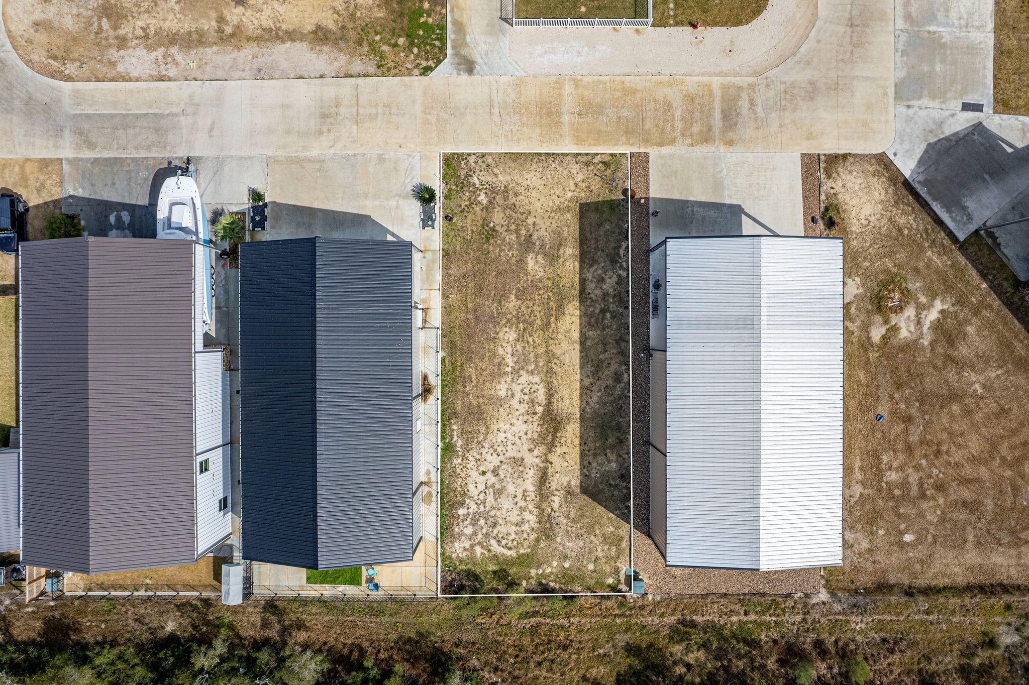 92 Cir Hook Port O'Connor, TX 77982 - Photo 9 of 10 Aerial View with approximate property lines